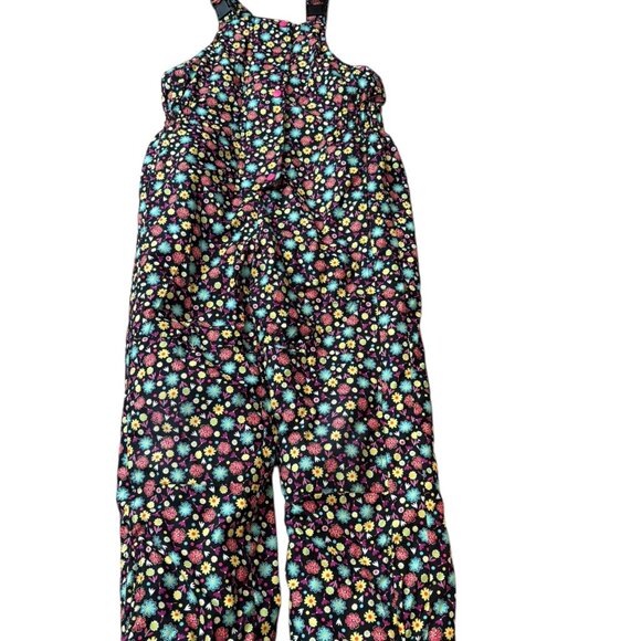 Hanna Andersson Girls Floral Snow Ski Pants Overalls 140 - Picture 2 of 4